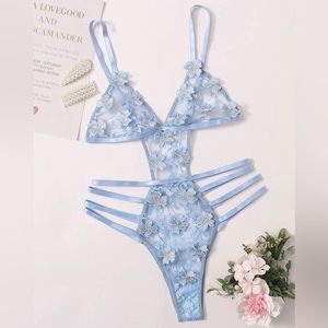 💜ROMWE New Strappy Teddy Bodysuit